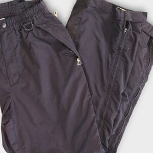Vtg Mens Powder Horn Ski Insulated Warm Pants Black‎ Adjustable Pockets Sz L